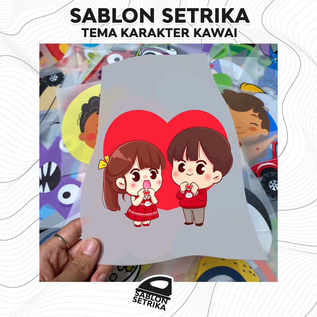 SABLON SETRIKA SABLON DTF PRINTING TEMA KARAKTER KAWAI PART 2
