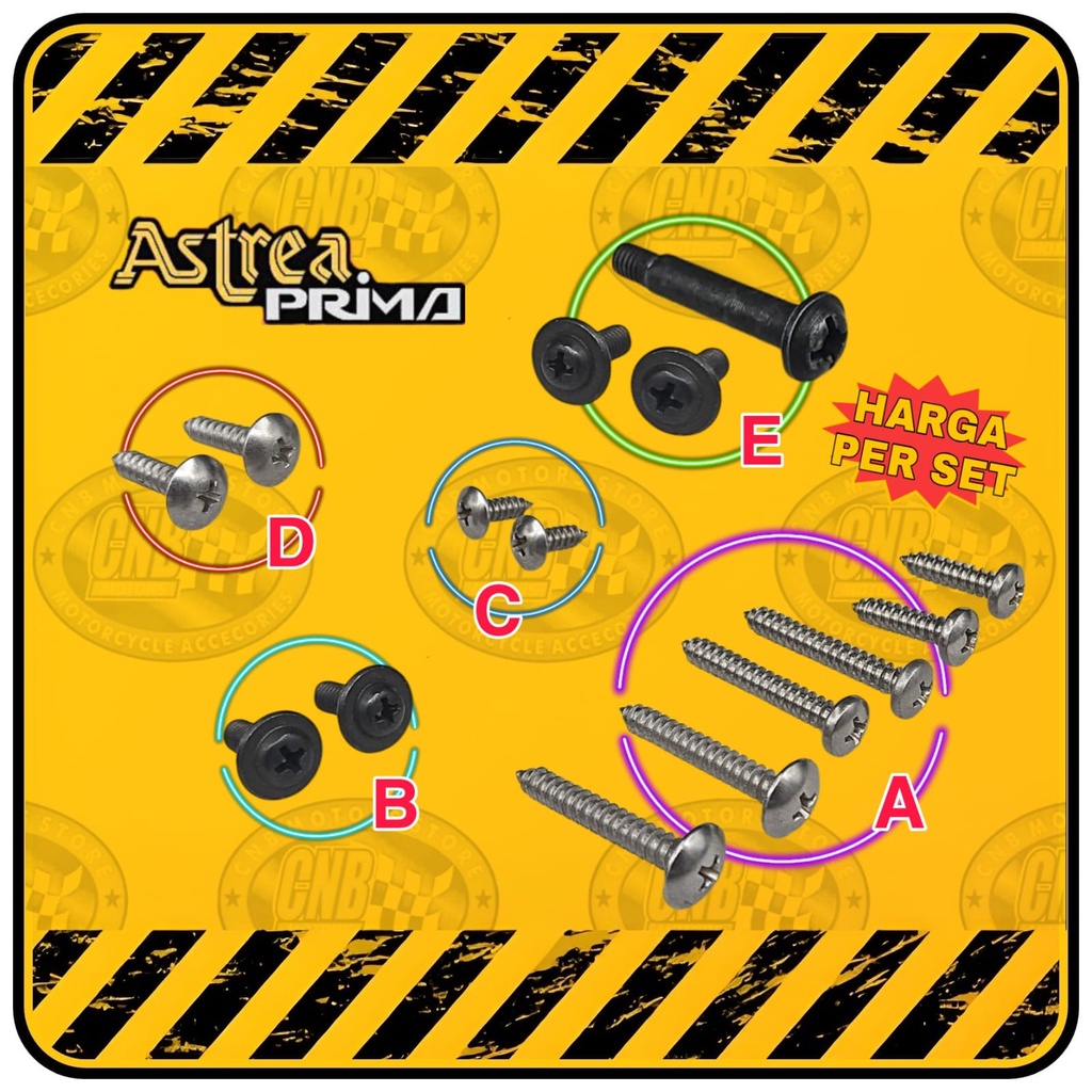 BARU_ BAUT SKRUP TOTOK BATOK LAMPU DEPAN HONDA ASTREA STAR PRIMA
