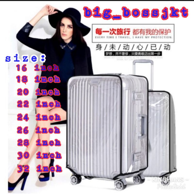 GROSIR TERMURAH! SARUNG KOPER SIZE 16,18,20,22,24,26,28,30,32 &amp; KABIN SARUNG KOPER/MIKA KOPER/COVER KOPER/PEMBUNGKUS KOPER