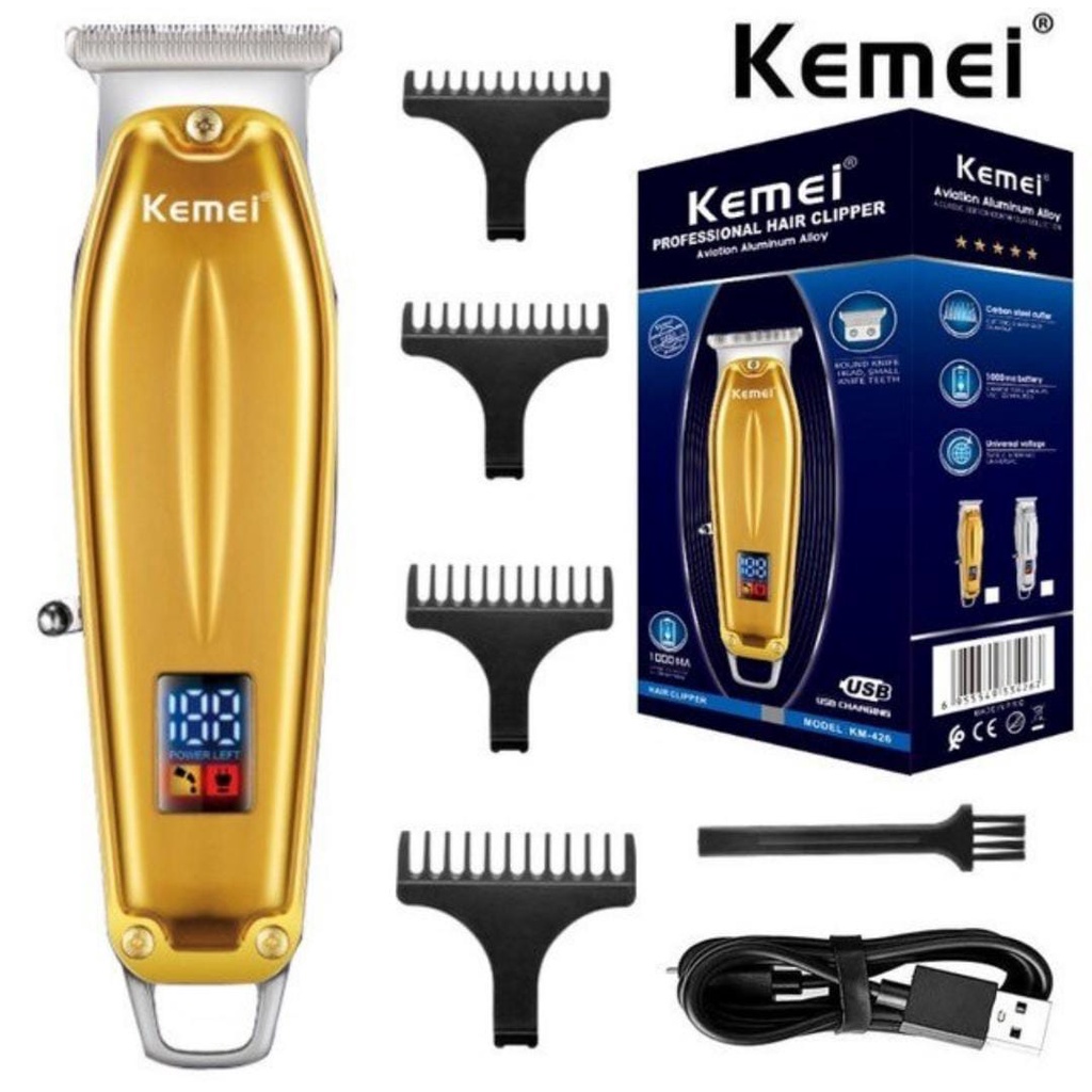 Alat Cukur Kemei KM-426 Hair Clipper Body Aluminum Professional