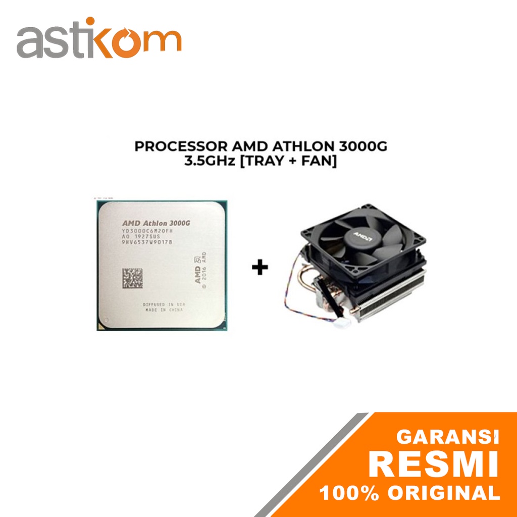 AMD Athlon 3000G Core (4T) 3.5GHz AM4 35W Tray
