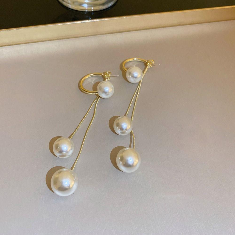 Mxbeauty Wanita Anting Gantung Belakang Keren Jepang Mewah Rumbai Manis Geometris Zirkon Perhiasan Fashion