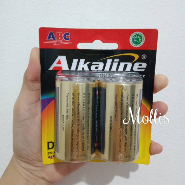 Baterai/Battery/Batere ABC Alkaline Tipe D / R20 Alkaline - MS