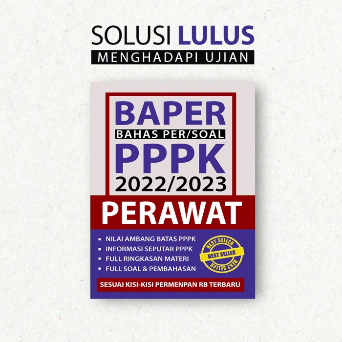 Jual Test Buku Tes Pppk Perawat Bahas Per Soal Pppk Perawa