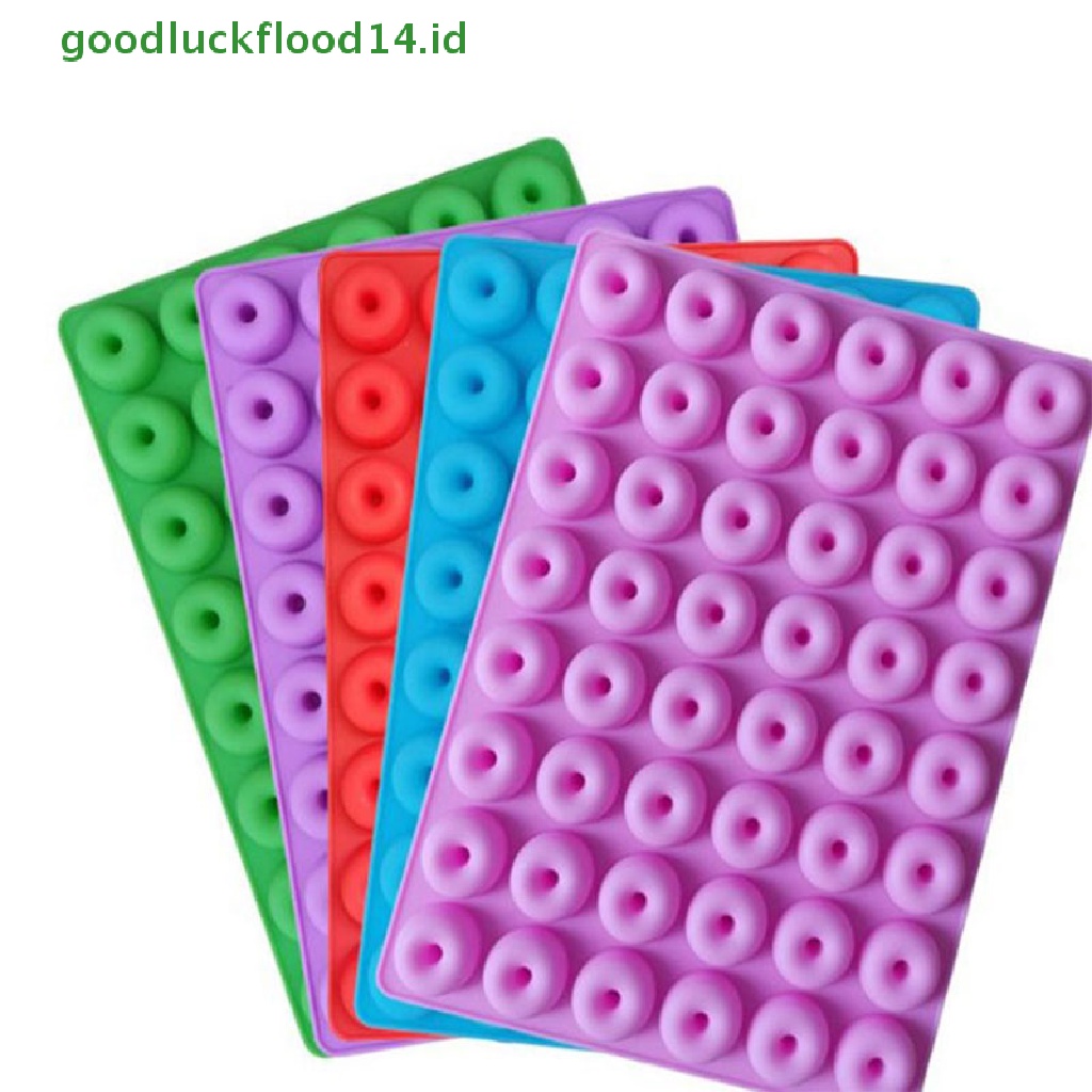 [GOOGFOUR] 48-rongga Fancy Doughnut Chocolate Pan Silicone Mold Alat Cetakan Kue [TOP]