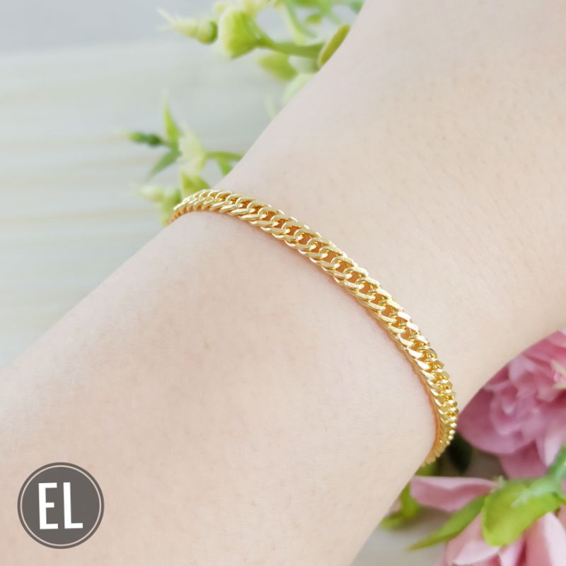 Gelang rantai Lapis Emas Warna 24k G08247