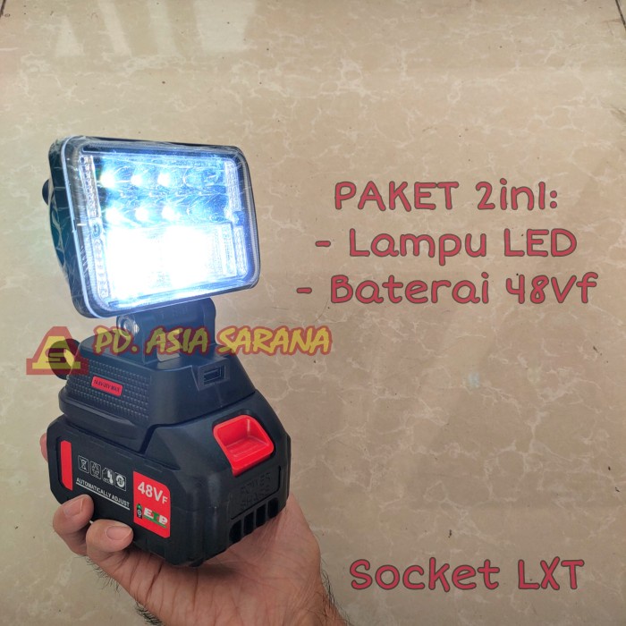 Lampu Cordless Lampu Sorot Kerja Led Baterai Work Lamp Senter Usb Lxt Jld