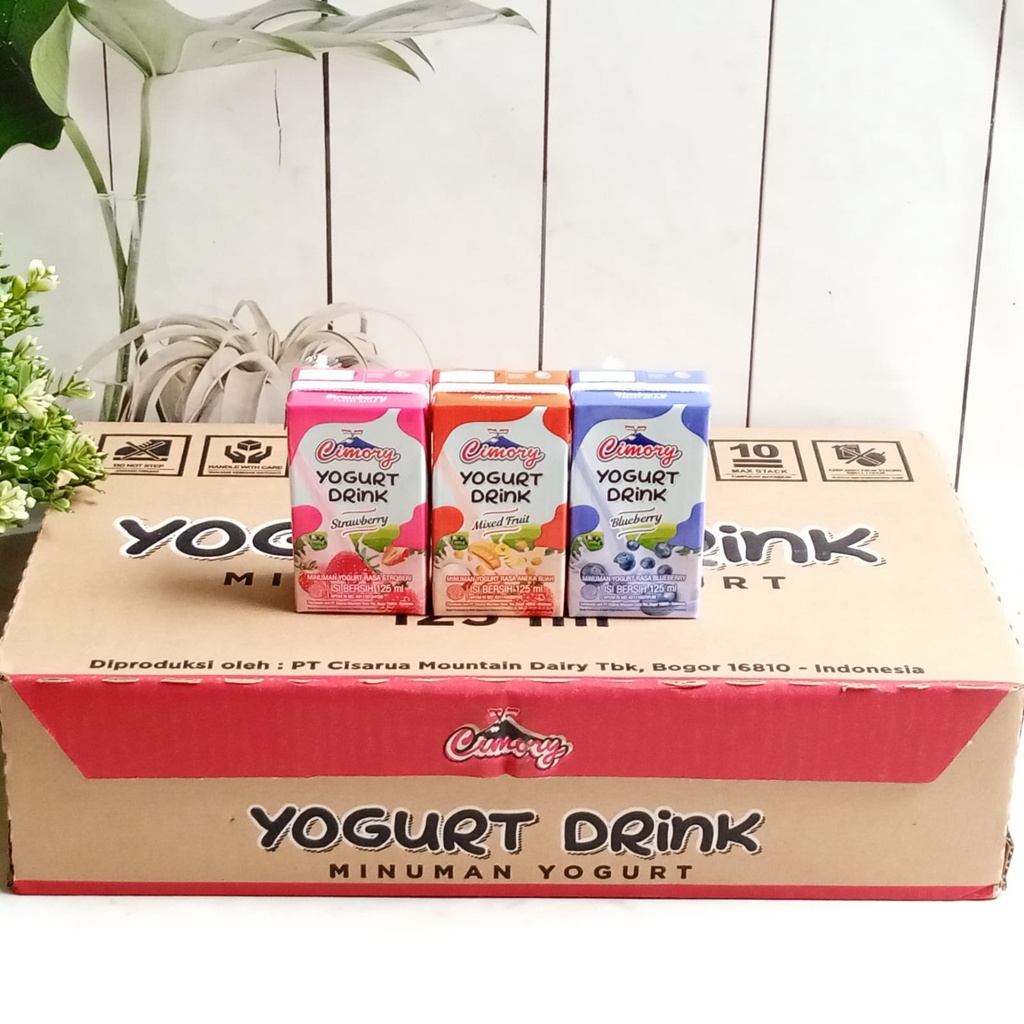 Cimory Yougurt Drink 125ml Kartonan isi 40pcs Bluberry/Mixed Fruit/Strawbery