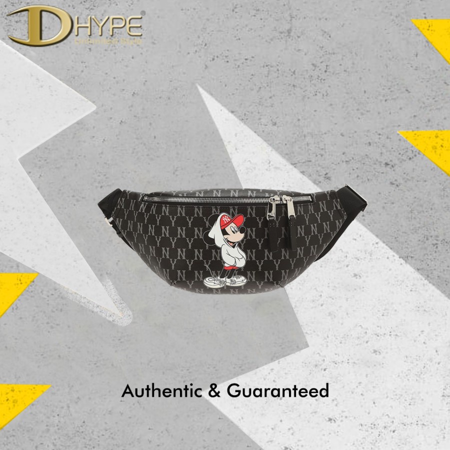 MLB X DISNEY MICKEY WAIST BAG BLACK 100% Authentic