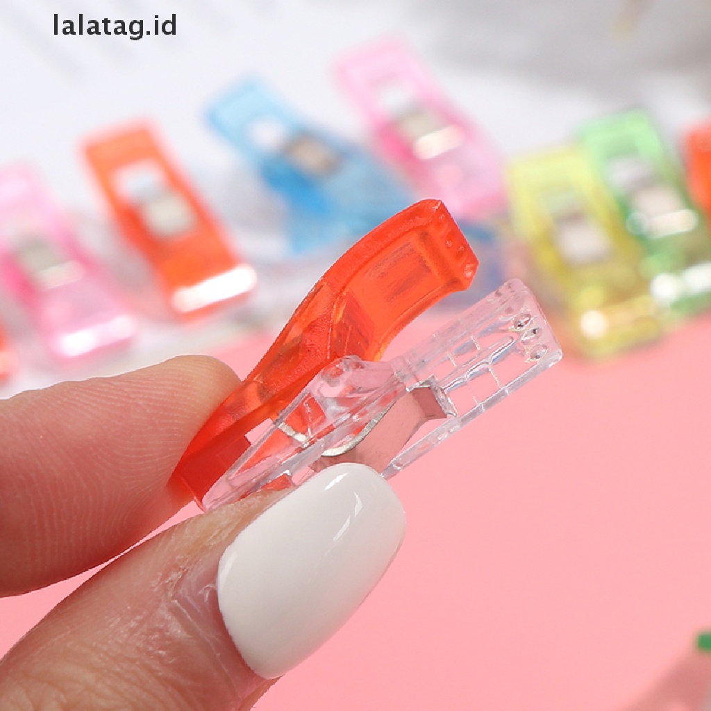 [lalatag] 20pcs Klip edging Plastik Warna Campur Plastik Klip Kecil Klip Posisi Jahit [ID]