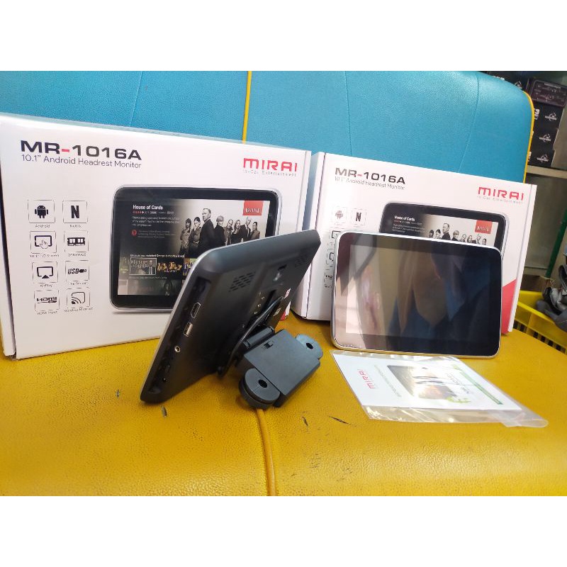 NEW HEADREST ANDROID MIRAI MR-1016A FULL HD ( SEPASANG ) Bergaransi Resmi