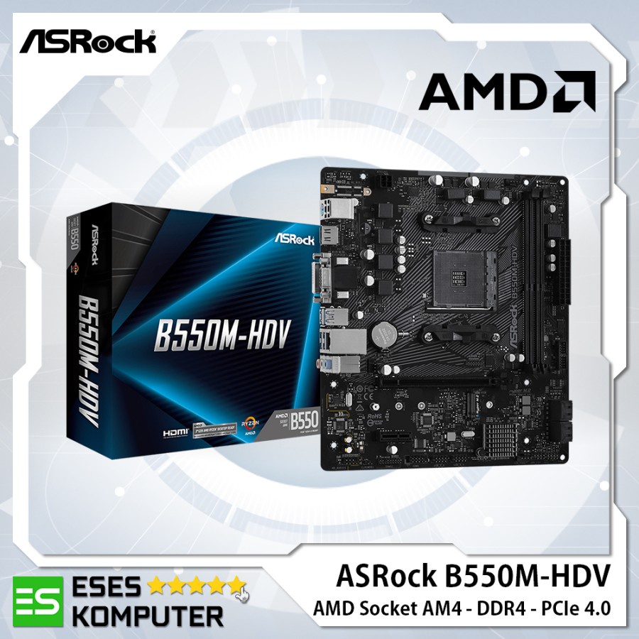 Motherboard ASRock B550M-HDV | AM4 DDR4 AMD B550