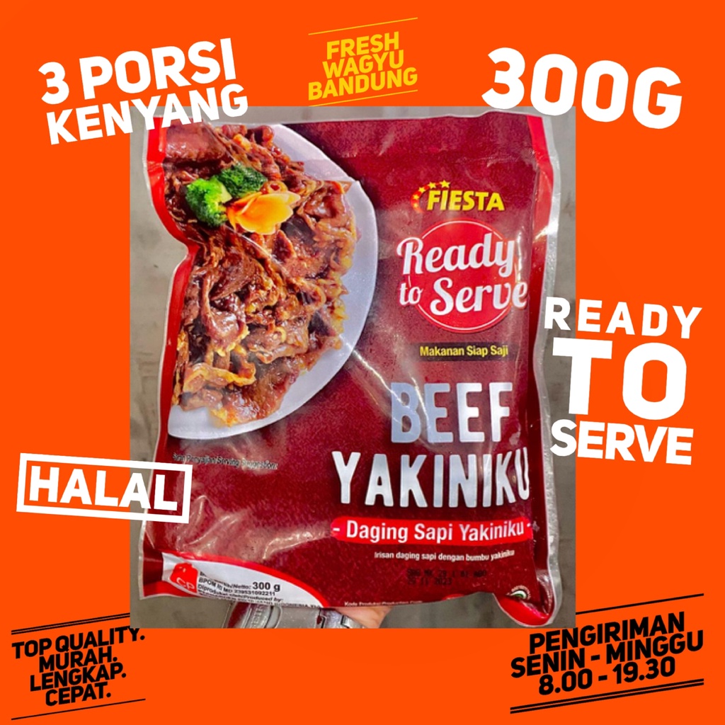 

FIESTA READY TO SERVE BEEF YAKINIKU Daging Sapi Slice Halal Instant