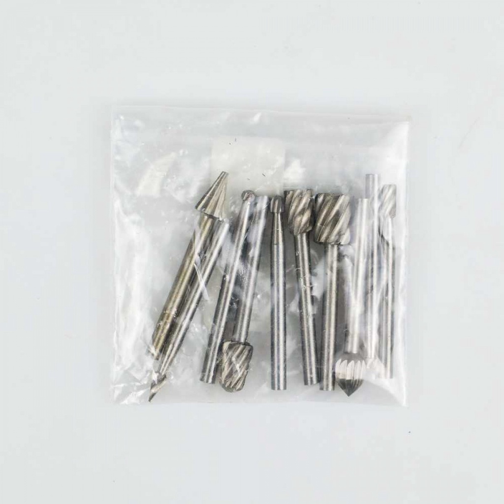 Mata Bor Tungsten Taffware Carbide Cone Spiral Bits 10 PCS