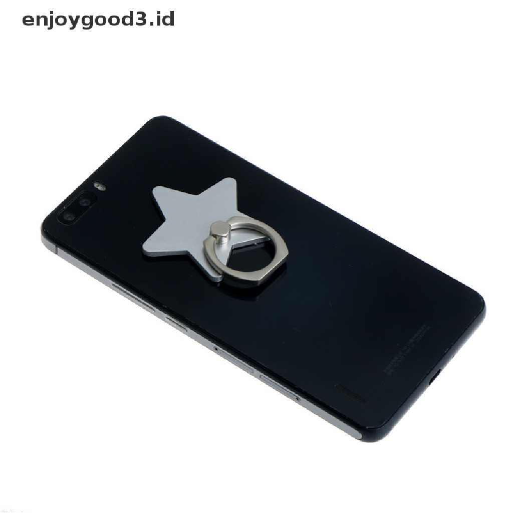 [Rready Stock] Braket Cincin Ponsel Berbentuk Bintang Berujung Lima moblie phone holder (ID)