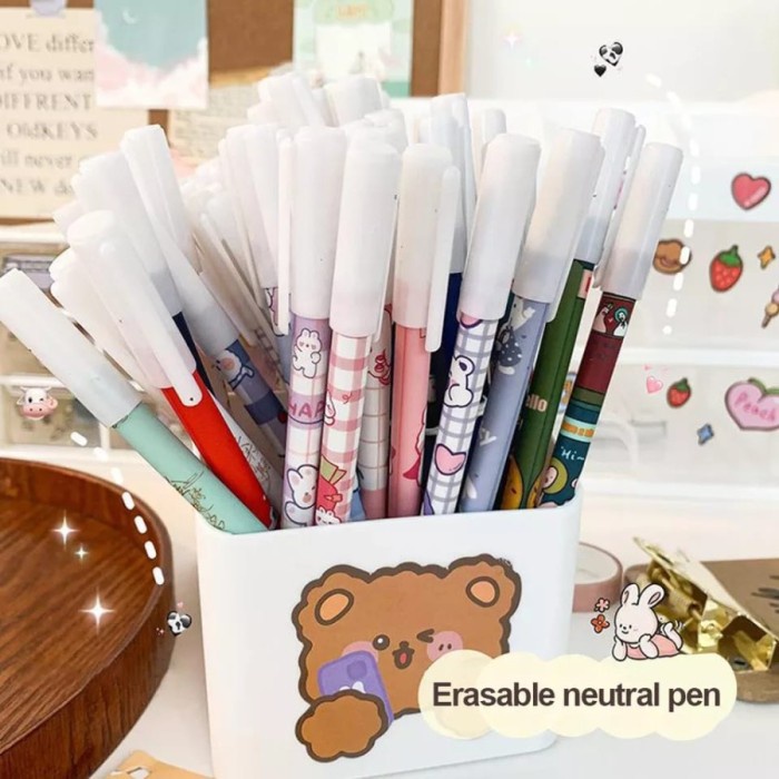 Pulpen Viral Gel Tinta Bisa Dihapus Bolpen Gel Erasable Pulpen Hapus imut lucu cakep