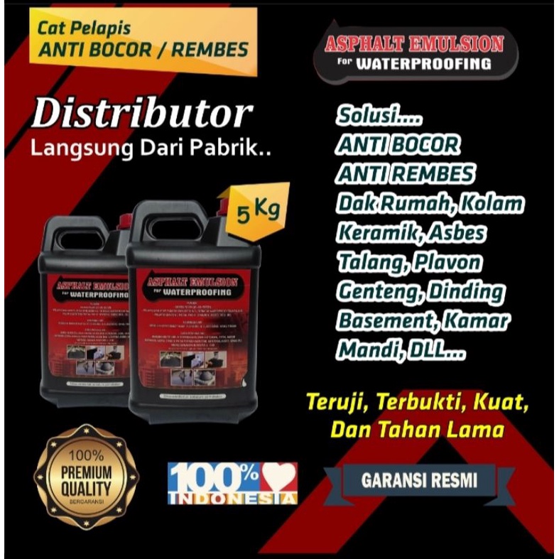 Aspal Cair Anti Bocor 5 Kg | Aspal Emulsion | Aspal Jalan | Aspal Kaleng | Anti Bocor | Anti Bocor S