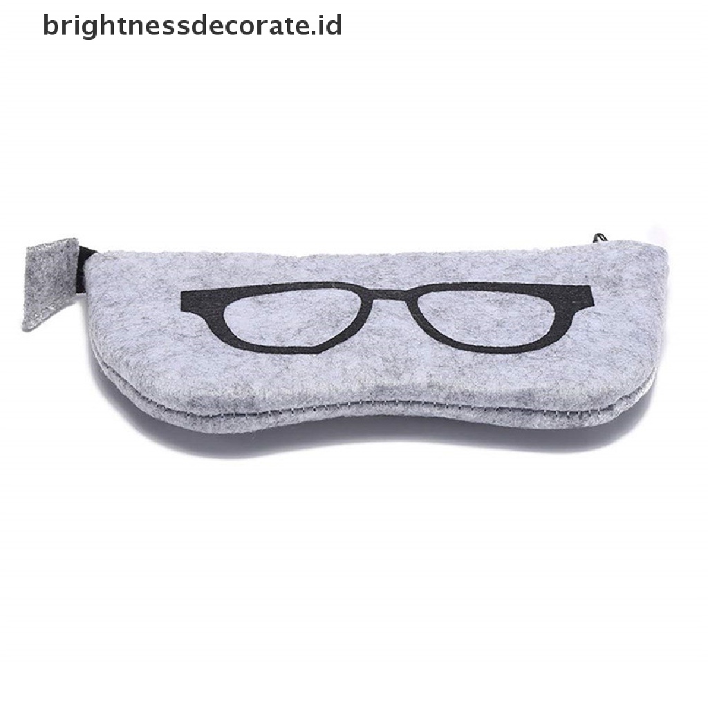 [Birth] Felt Glasses Case Bag Sunglasses Case Box Portable Lembut Resleting Pelindung Kacamata [ID]