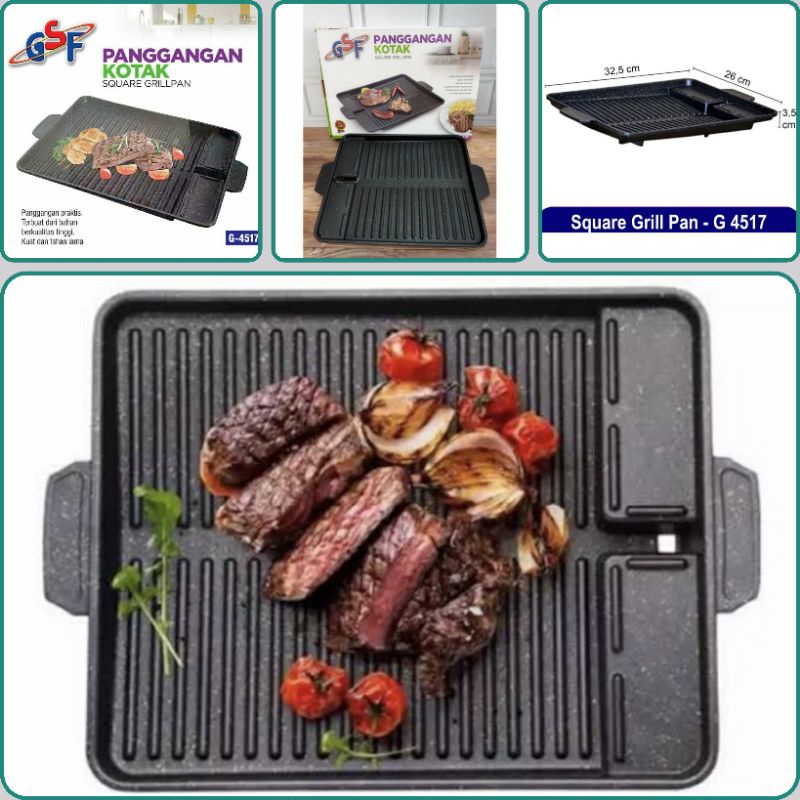 Gril Pan Yakiniku Alat Panggangan Daging/Sosis/Dll Alat Pangang BBQ Grill Anti Lengket