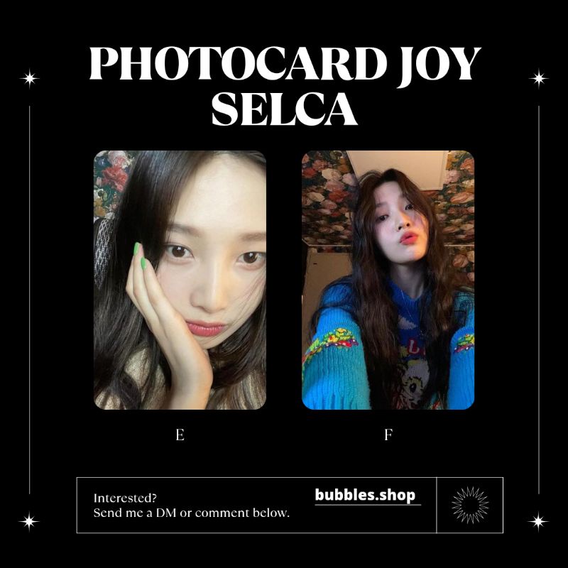 PHOTOCARD UNOFFICIAL JOY RED VELVET SELCA