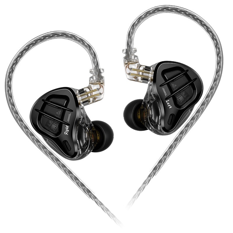 Kz ZAR 7BA+1DD HIFI Metal Earphone Hybrid In-ear Sport Headphone Peredam Kebisingan DJ Musik Headset Earbuds