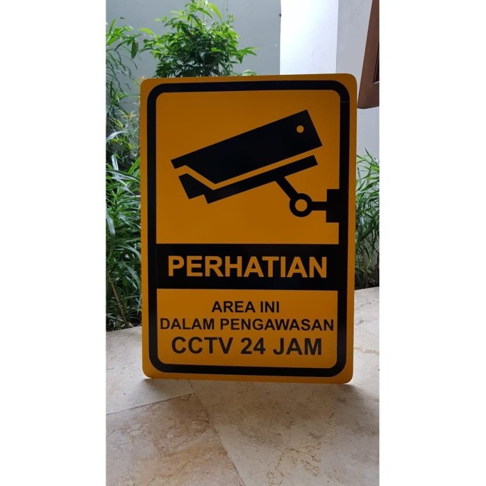 

Paja Plang Papan Rambu Area Dalam Pengawasan Cctv Plat Aluminium 35X50Cm