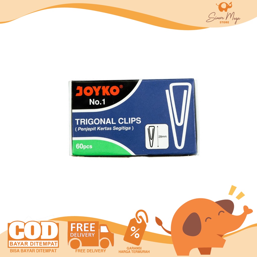 

Joyko Trigonal Clip / Paper Clip Penjepit klip kertas No. 1. Murah