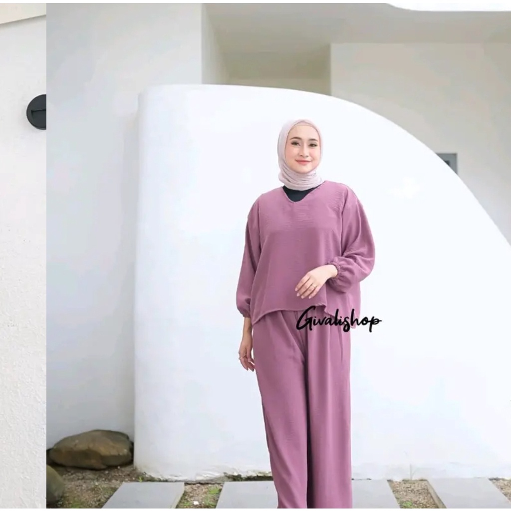 [COD] Shazfa.apparel - Setelan Muslim Wanita Deasy Set