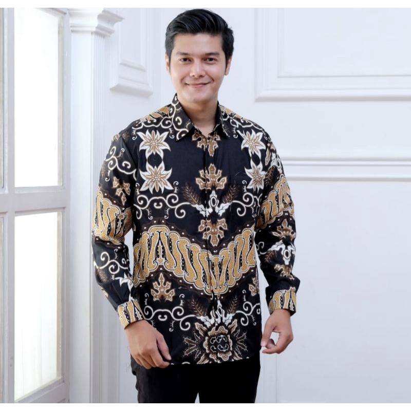 NEW ARRIVAL DISTRO BATIK PRIA BORDIR SOGAN HRB026 BATIKAF NOTOARTO BATIK IPNU-IPPNU HEM PRIA