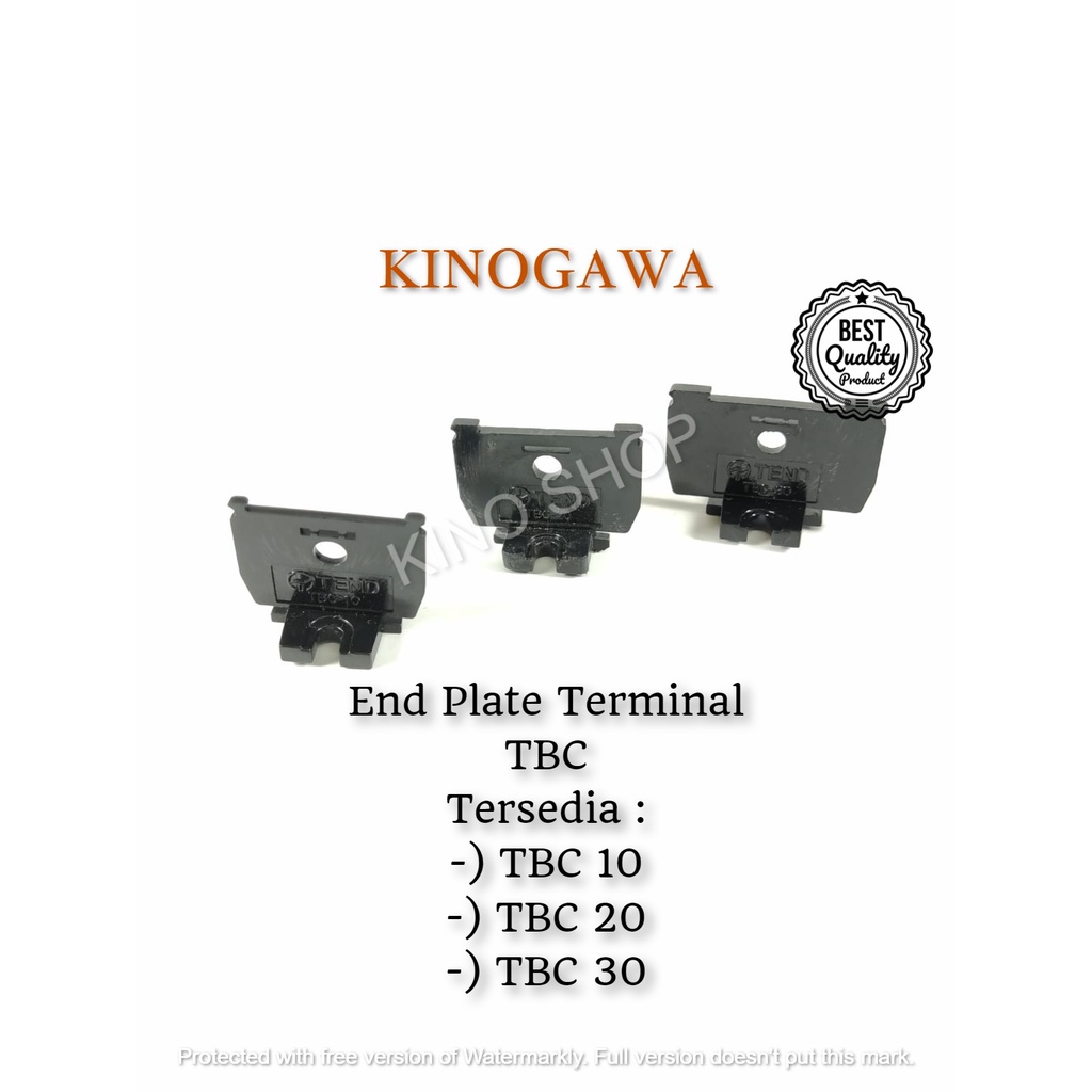 KINOGAWA End Plate Terminal Block Tutup Terminal TBC Komponen Panel Listrik Perakitan Proyek Industr