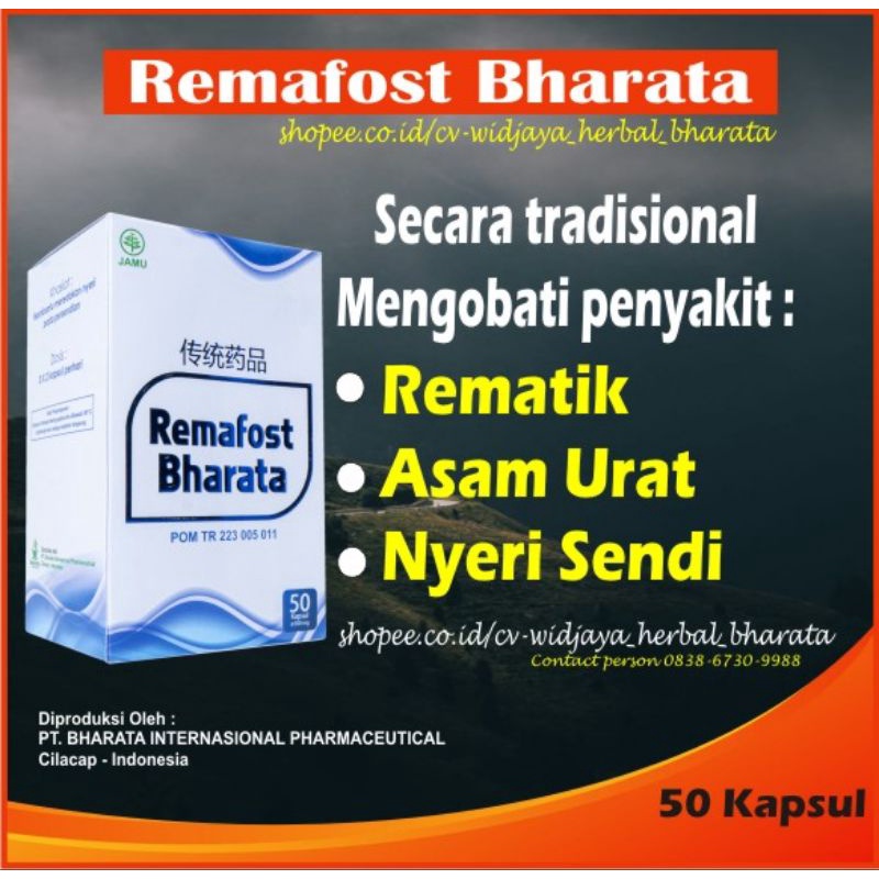 Jual Remafost Bharata Obat Rematik Asam Urat Nyeri Sendi Ampuh Original Bharata Herbal