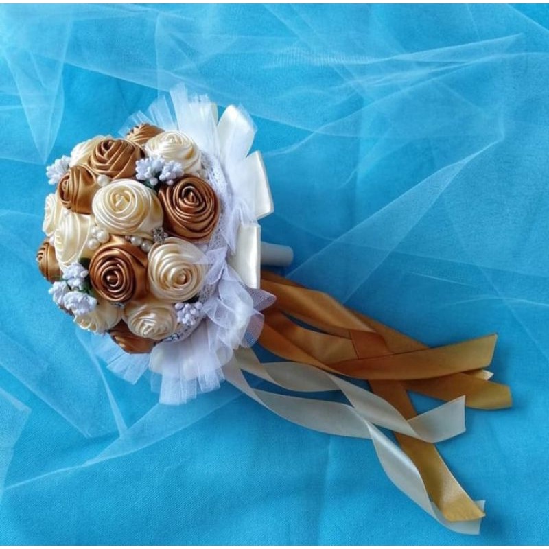 Wedding buket pita satin