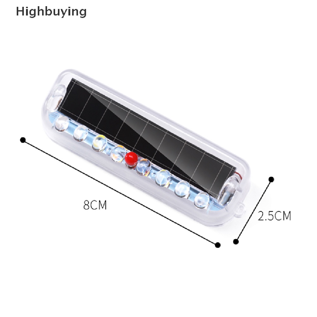 Hbid Solar LED Alarm Maling Mobil 10led Lampu Peringatan Anti Maling Lampu Getar Glory