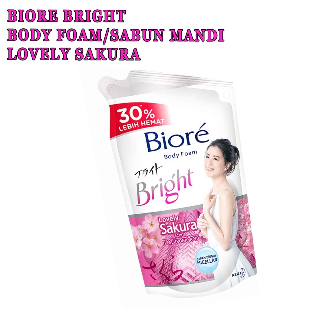 BIORE Body Foam Bright* Sabun Mandi* Lovely Sakura 800ml