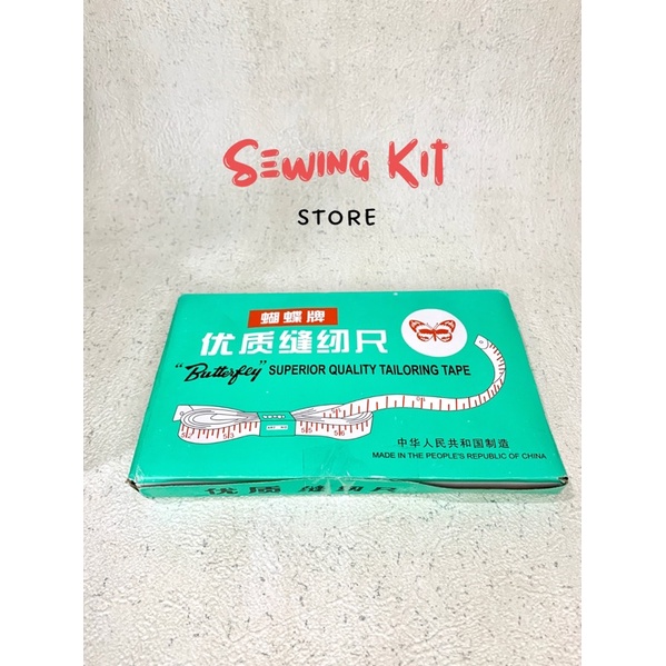 Meteran Butterfly Kain / Baju / Badan ukuran besar dan kecil isi 12 biji
