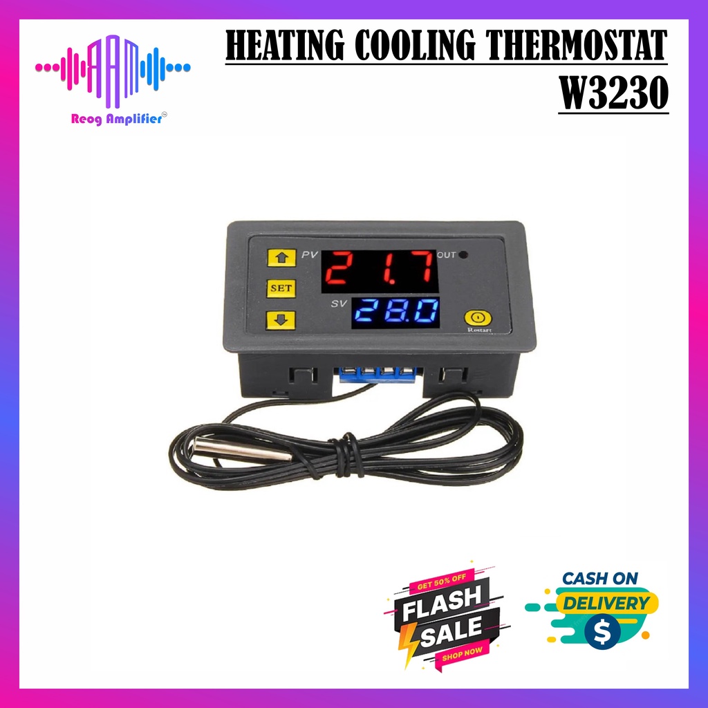 W3230 HEATING COOLING THERMOSTAT PENGONTROL PANAS DINGIN TERMOSTAT