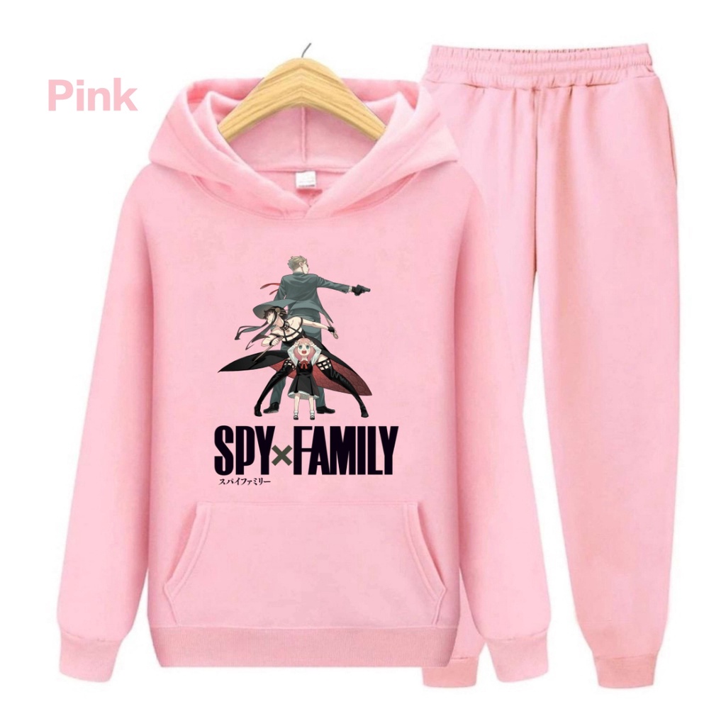 Hzl_outfit Sweater Setelan Hoodie Anak SPY X FAMILY/Hoodi Setelan S.M.XL (BAYAR COD)