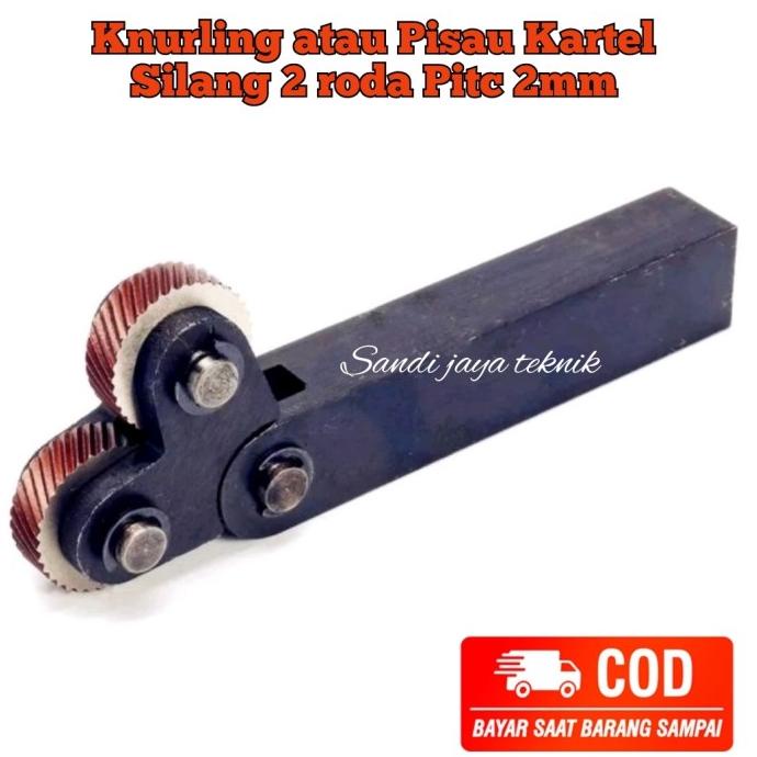 

knurling atau pisau kartel silang 2 roda pitc 2 mm