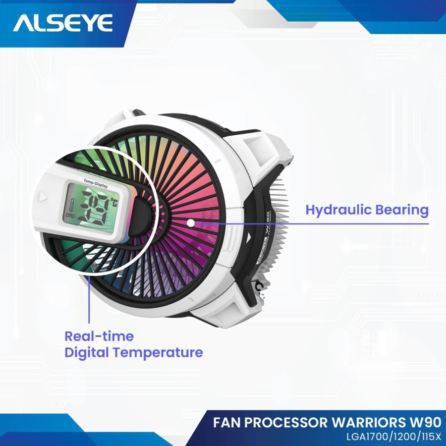 Fan Processor ARGB with Temperature Digital Alseye WARRIORS W90