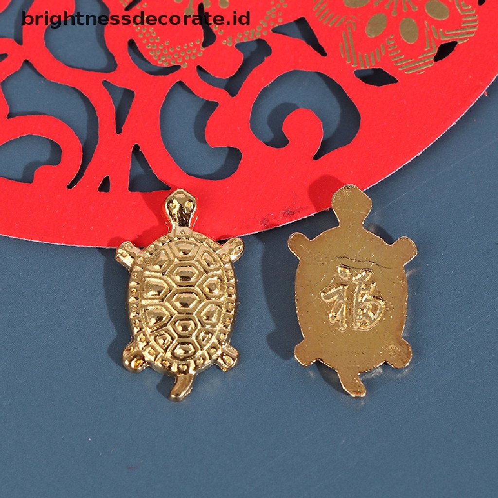 [Birth] 10pcs FengShui Golden Money Turtle Kura Keberuntungan Jepang Untuk Kekayaan Keberuntungan [ID]