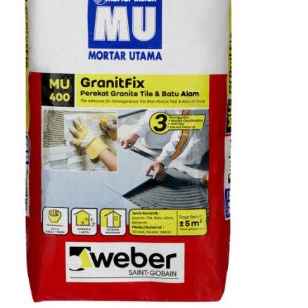 ♗ MU400 - Mortar Utama MU 400 Perekat Granite ❂