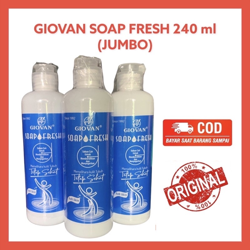 GIOVAN SABUN BAYI 240ML/ GIOVAN SOAP EXTRA FRESH 240ML ATASI GATAL-GATAL EXIM CACAR