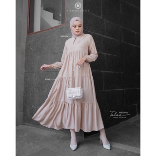 TALA MIDI DRESS BY NADHEERA LUXURY DRESS HARIAN PREMIUM GAMIS TERNYAMAN RAYON PREMIUM DRESS POLKA