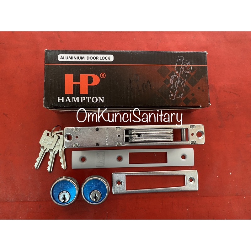 Kunci Pintu Alumunium Swing Lidah Pendek Hampton Kunci Alumunium Lidah Pendek HP Kunci Alumunium Sil