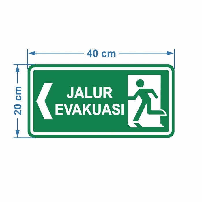 

Paja U Plang Papan K3 R Evakuasi 40Cm X 20Cm Ke