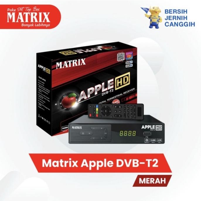 MATRIX APPLE DVBT-2 STB Set Top Box MERAH TV Digital (Grosir)