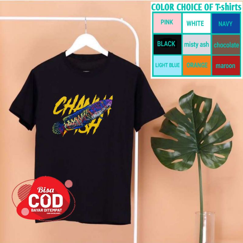 Ready kaos anak channa auranti/kaos snake head blue puchra/stwarti/kaos chana fish