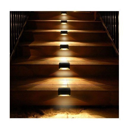 Lampu Tangga Dinding Tanam LED Outdoor Waterproof Stairs Step Light - 4 Pcs