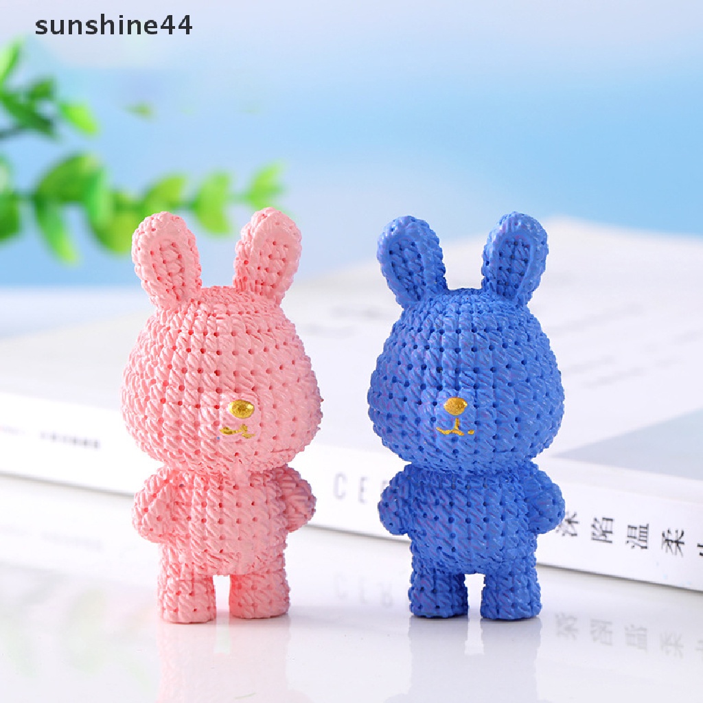 Sunshine 1Pc 1: 12rumah Boneka Kelinci Mini Lanskap Mikro Ornamen Kelinci Maskot Tahun Baru.