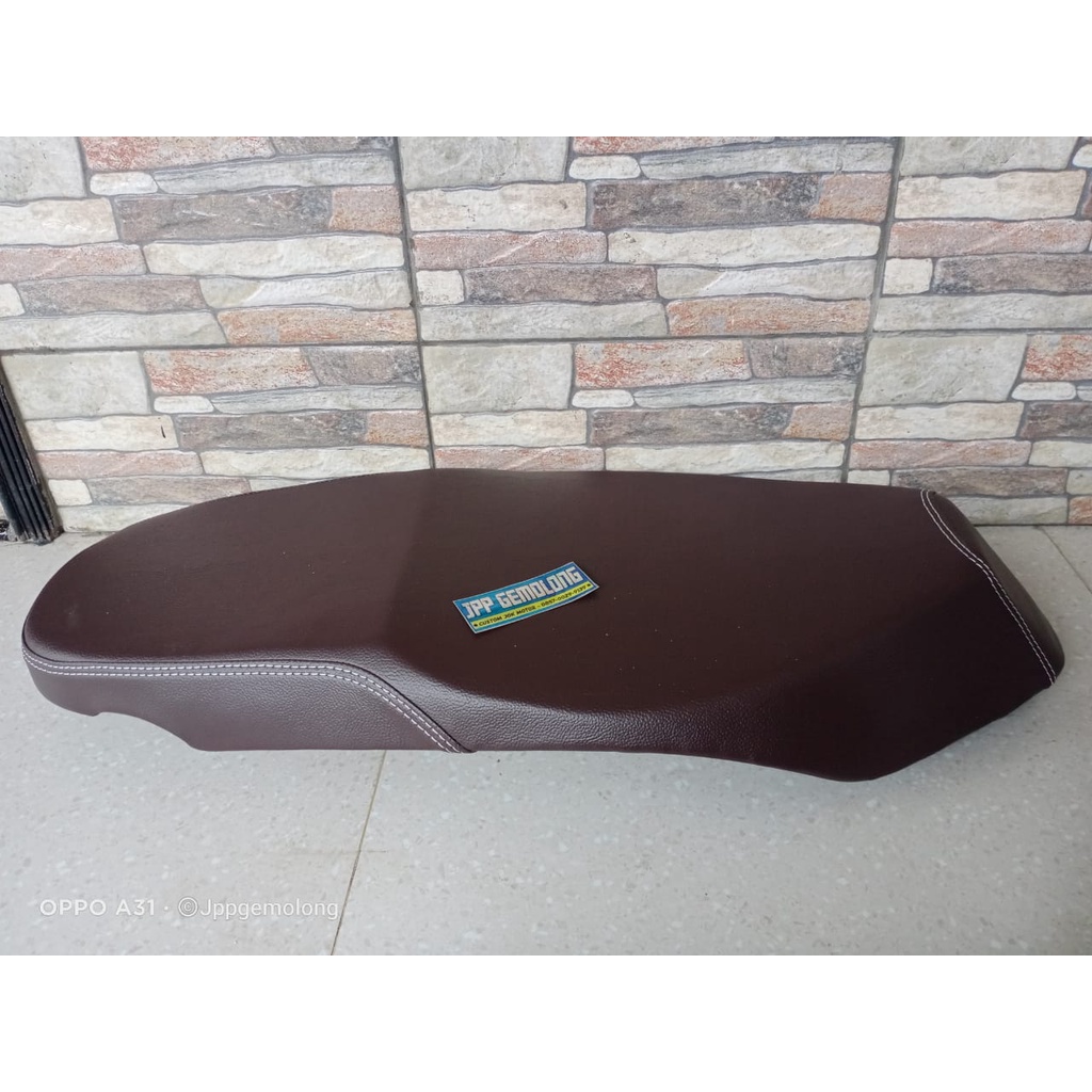 Jok slim Scoopy kulit polos halus - Jok motor Scoopy Modifikasi - Jok slim Honda Scoopy #Karbu #Fi #